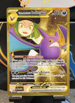 Pokemon Team Rocket’s Crobat ex 242/182 Ultra Rare Gold NM Destined Rivals EN NM - Image 1