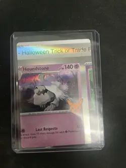 Pokemon Trick Or Trade Houndstone NFC Error Holo Miscut NFC - Image 1