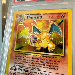 Charizard PSA 8 🔥 Base Set Holo Pokemon Unlimited Rare Pokemon TCG 1999 NM-MT - Image 2