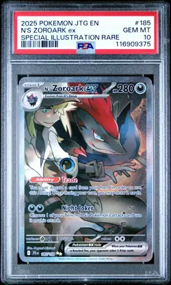 2025 Pokemon Jtg En-Journey Together #185 N'S Zoroark Ex S.I.R. PSA 10 - Image 1