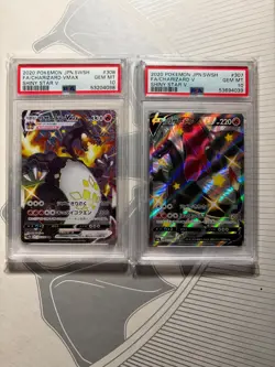2020 - Pokemon - Charizard V 307 & VMAX 308 - S4a Shiny Star - PSA 10 - Japanese - Image 1