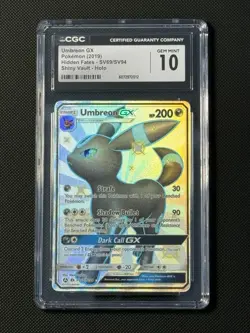 UMBREON GX SHINY VAULT HOLO CGC 10 2019 POKEMON SM HIDDEN FATES #SV69/SV94 - Image 3
