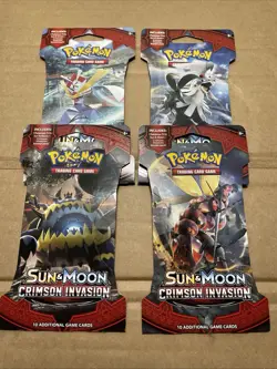 Pokemon Sun & Moon Crimson Invasion Booster Pack Set of 15 - Image 1