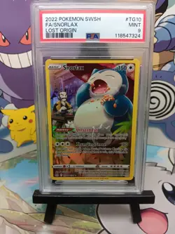 Pokemon Snorlax Full Art Holo 2022 Lost Origin Trainer Gallery #TG10 PSA 9 MINT - Image 1