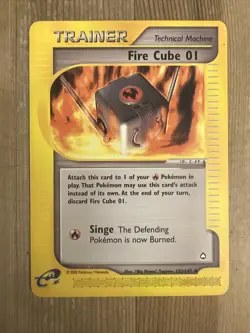 Pokemon Fire Cube 01 Aquapolis 122/147 VLP Condition - Image 1