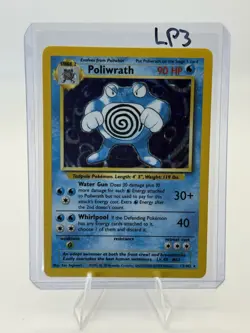 Poliwrath Unlimited Holo Rare Pokemon TCG Base Set 13/102 LP Condition - Image 1