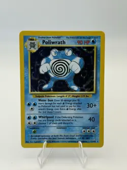 Poliwrath Unlimited Holo Rare Pokemon TCG Base Set 13/102 LP Condition - Image 2