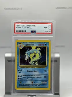 1999 Pokemon Base Set - Gyarados #6 - Holo - PSA 8 - Image 1