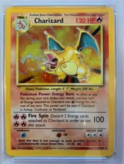 1999 Pokemon TCG Base Set Unlimited Charizard Holo Rare PSA 7 Gorgeous 4/102 - Image 3