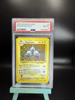 1999 Pokemon Magneton 9/102 Holo PSA 8 WOTC Base Set Unlimited - Image 1