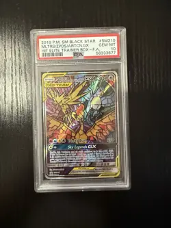 Pokemon Moltres Zapdos Articuno GX Hidden Fates Black Star Promo SM210 PSA 10 - Image 1