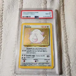 1999 Pokemon Base Set Chansey - Rare Holo PSA 8 NM-MT #3 - Image 1