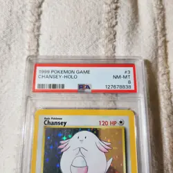 1999 Pokemon Base Set Chansey - Rare Holo PSA 8 NM-MT #3 - Image 2