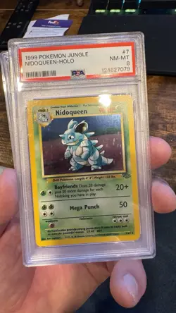 1999 Pokemon Jungle Nidoqueen Holo #7 PSA 8 NM-MT - Image 1