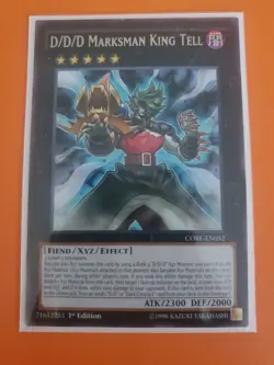 Yugioh D/D/D Marksman King Tell Rare 1st Edition LP CORE-EN052 - Image 1
