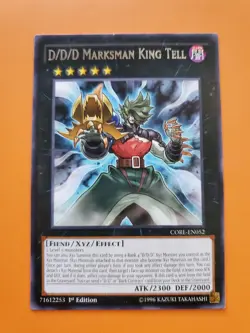 Yugioh D/D/D Marksman King Tell Rare 1st Edition LP CORE-EN052 - Image 2
