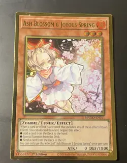 Yugioh MAGO-EN011 Ash Blossom & Joyous Spring - Premium Gold Rare 1st Edition - Image 1