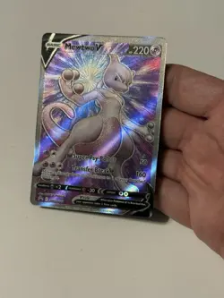 Pokemon TCG Mewtwo v SWSH229 Ultra Rare Black Star Promo Card - NM Condition! - Image 1