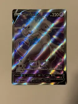 Pokemon TCG Mewtwo v SWSH229 Ultra Rare Black Star Promo Card - NM Condition! - Image 2