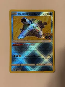 Pokemon TCG Radiant Blastoise Holo Card 018/078 Pokemon Go Rare, Near Mint/Mint - Image 1