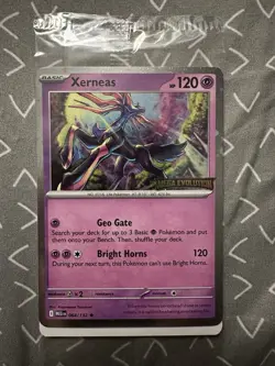 Pokemon TCG Mega Evolution Xerneas 2025 Bestbuy Stamped Promo Card SEALED - Image 1