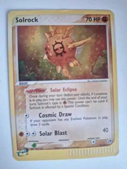 Solrock 13/100 EX Sandstorm Holo Rare Pokemon Card Vintage TCG WOTC - Image 1