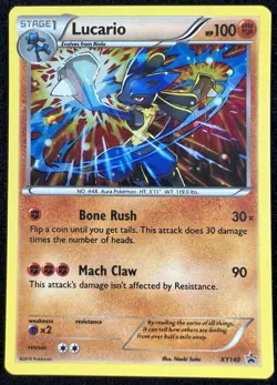 Lucario XY140 Promo Holo Rare Pokemon Card - NM - Image 1