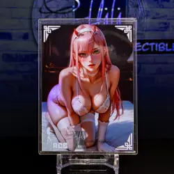 Zero Two Waifu Trading Card ACG-AVL Goddess Holo Foil No. 006 Anime Manga Art - Image 1