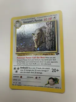 giovannis persian 8/132 Gym Challenge Pokemon Card WOTC rare Near Mint - Image 3