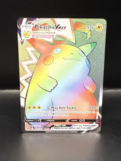 Pokemon TCG Vivid Voltage Rainbow Pikachu VMAX Secret Rare Card 188/185 - Image 2