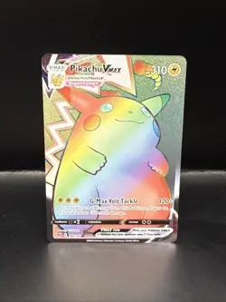 Pokemon TCG Vivid Voltage Rainbow Pikachu VMAX Secret Rare Card 188/185 - Image 3
