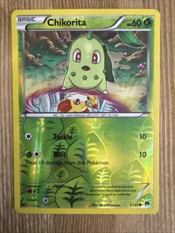 Chikorita 1/122 Reverse Holo XY Breakpoint Pokemon Card 2016 NM - Image 1