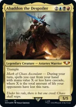 Abaddon the Despoiler -Foil Near Mint MTG Universes Beyond: Warhammer 40K - Image 1