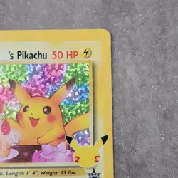 Pokemon Pikachu TCG Birthday Celebrations Holo Rare Card #24 Classic Collection - Image 3