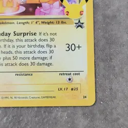 Pokemon Pikachu TCG Birthday Celebrations Holo Rare Card #24 Classic Collection - Image 4