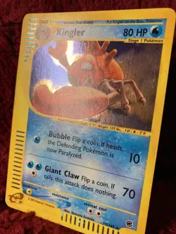 Kingler 15/165 Holo - 2002 Pokemon Expedition Holo Rare Card SWIRL WOW - Image 3