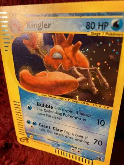 Kingler 15/165 Holo - 2002 Pokemon Expedition Holo Rare Card SWIRL WOW - Image 4