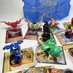 Bakugan Battle Brawlers Lot 14 Figures Cards Carry Case Original Series - Image 4