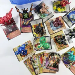 Bakugan Battle Brawlers Lot 14 Figures Cards Carry Case Original Series - Image 5