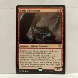 MTG Surly Badgersaur Magic: The Gathering Commander 2020 Rare #057 - Image 1