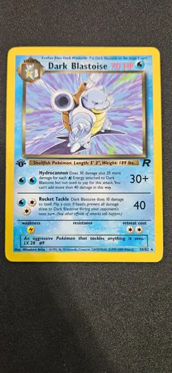 Pokemon TCG 1st Edition Dark Blastoise 20/82 Team Rocket Regular Rare LP - Image 1