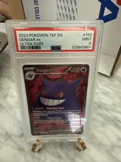 PSA 9 Pokemon SV Temporal Forces TEF EN Gengar ex #193/162 2024 - Image 1