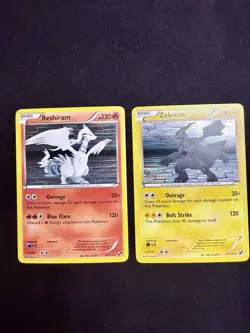 Pokemon TCG Zekrom 47/114 & Reshiram 26/114 From Black White 2011 - Image 1
