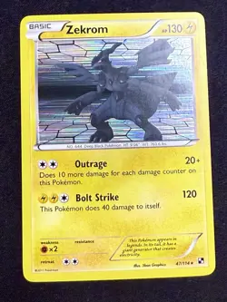 Pokemon TCG Zekrom 47/114 & Reshiram 26/114 From Black White 2011 - Image 3