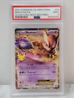 Mewtwo EX 54/99 Celebrations Classic Collection Holo Pokemon PSA Mint 9 - Image 1