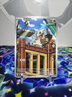 Timburr Illustration Rare 125/086 Black Bolt Pokemon TCG - Image 1