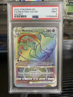 Pokemon 2022 Pokemon Go - Mewtwo VSTAR - Secret 079/078! PSA 9! - Image 1