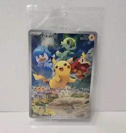 Pikachu SVP027 - Pokemon TCG Scarlet & Violet Promo Illustration Rare SEALED NM - Image 1
