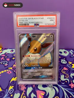 PSA 9 ⚪ 2020 Pokemon Sun & Moon Black Star Promo Eevee GX SM242 - Image 1