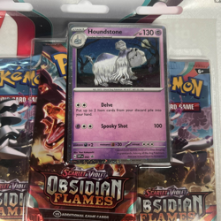 Pokemon TCG: Scarlet & Violet Obsidian Flames 3-Pack Booster Blister Houndstone - Image 5